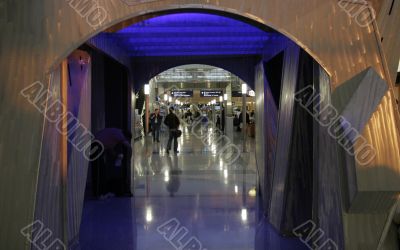 Passengers in modern airport