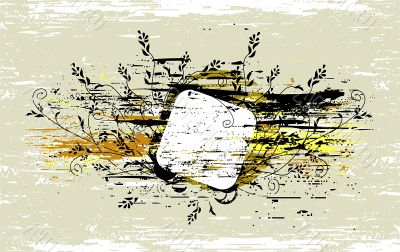 Vector grunge banner and  background