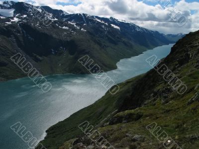 river among mountains