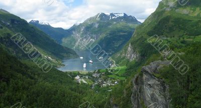 beautiful Geiranger fjord