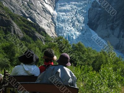 Three hats and glacier