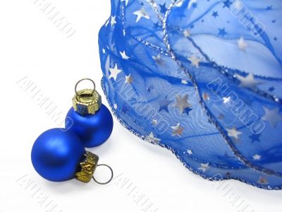 Blue christmas ornaments