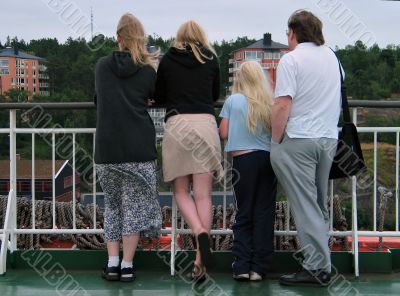 people on the deck