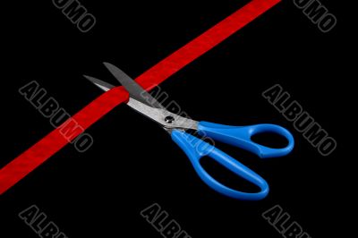 Scissors and red