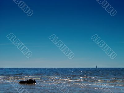 Sky, sail and water