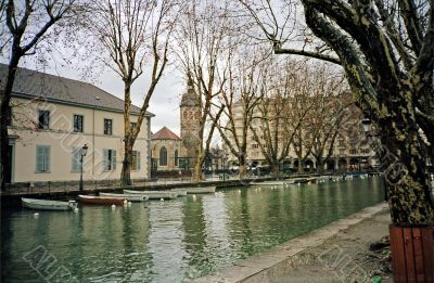 canal with boats