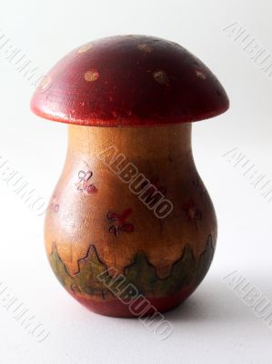 wooden toy mushroom