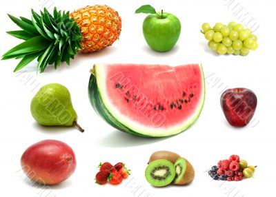 sweet berries and fruits