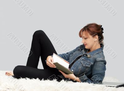 Casual woman relaxing
