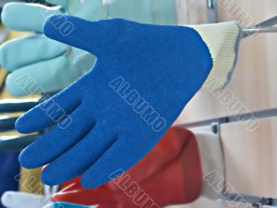 blue hand