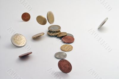 falling coins
