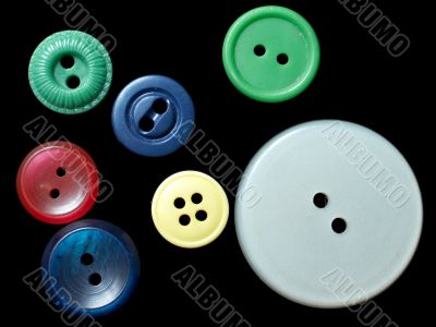 multicolored buttons