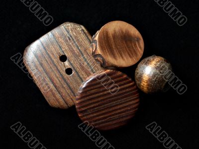 wooden buttons stack