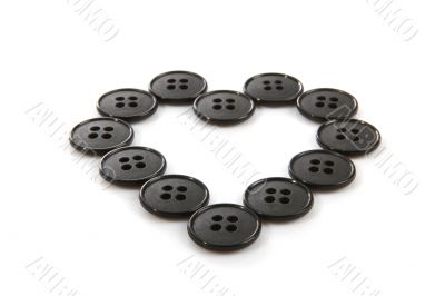 Heart from buttons