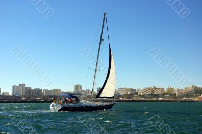 Sail Boat at dusk