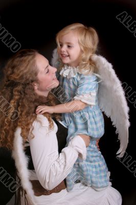 two happy angels