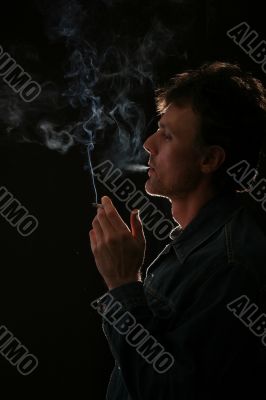 man with cigarette