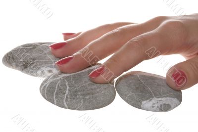 Hand and stones