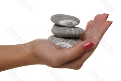 Hand and stones