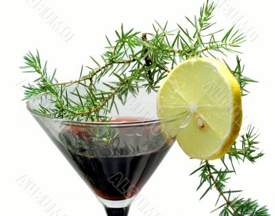 Wine, fir and lemon