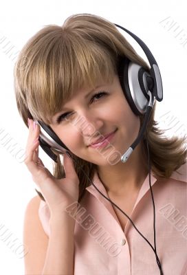 smiling customer support girl