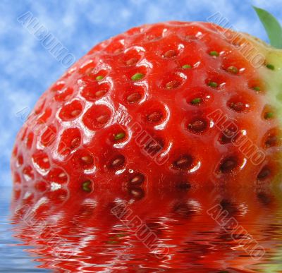Strawberry in water