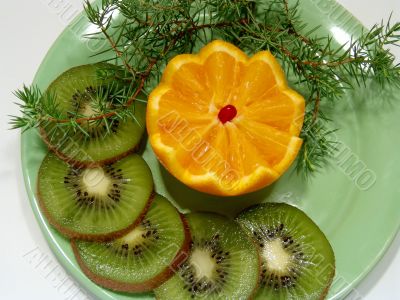 Orange and kivi