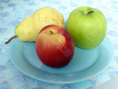 Fruit on plate.