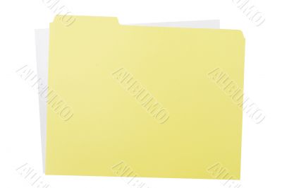 Folder with paper inside