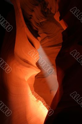 Sunbeam in Antelope Canyon