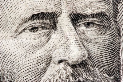 Ulysses S. Grant close up from 50 dollar bill