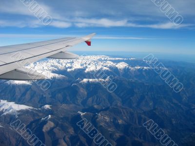 Flying over the French Alps