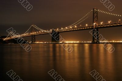 Bay Bridge at night