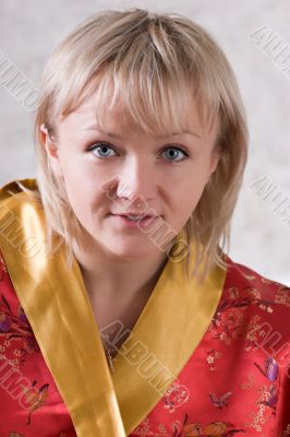 woman in red