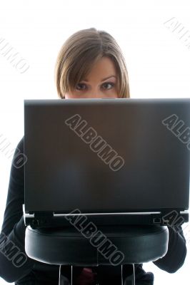eyes of business woman