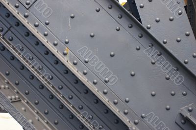 closeup of metal construction