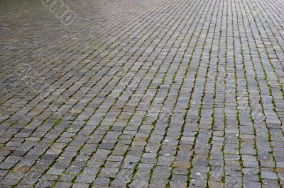 cobbled pavement
