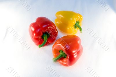 Different colored paprika