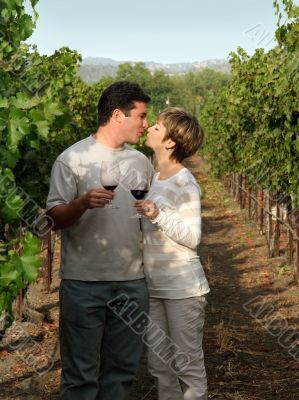 Couple at vineyard