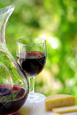 Red wine with cheese