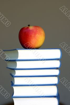 apple on a books