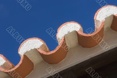 edge of tiled roof