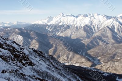 mountains from above