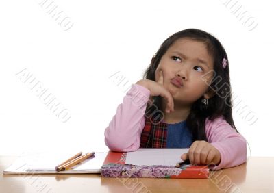Young Girl Writing 5