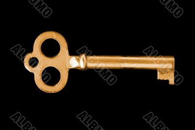 gold vintage key