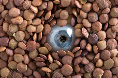 eye and lentil