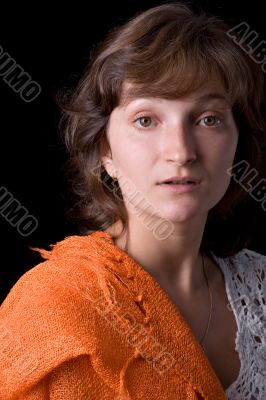 woman with shawl