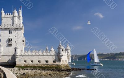 Belem tower and yacht