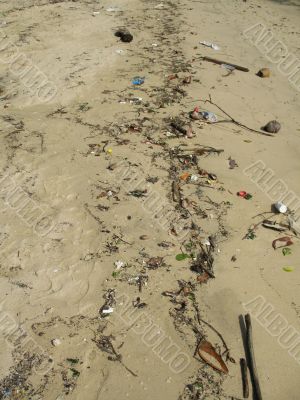 Rubbish on beach