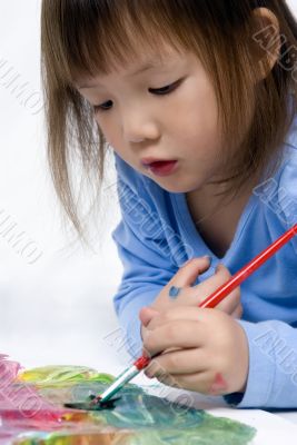 Childhood Painting Series (on the floor)
